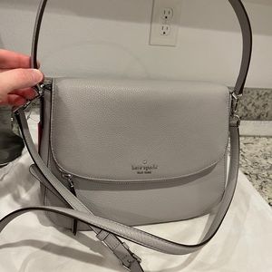 Kate spade nimbus grey flap crossbody bag